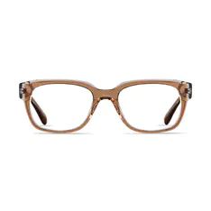 Rectangle Transparent Brown Eyeglasses