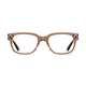 Rectangle Transparent Brown Eyeglasses