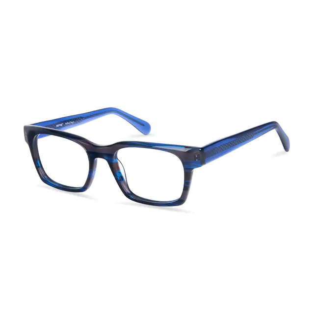 Square Black/Blue Eyeglasses