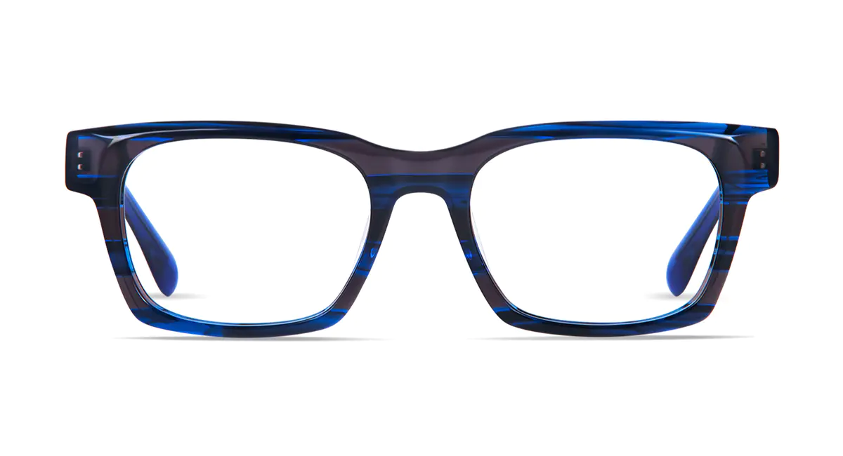 Rectangle Black/Blue Eyeglasses