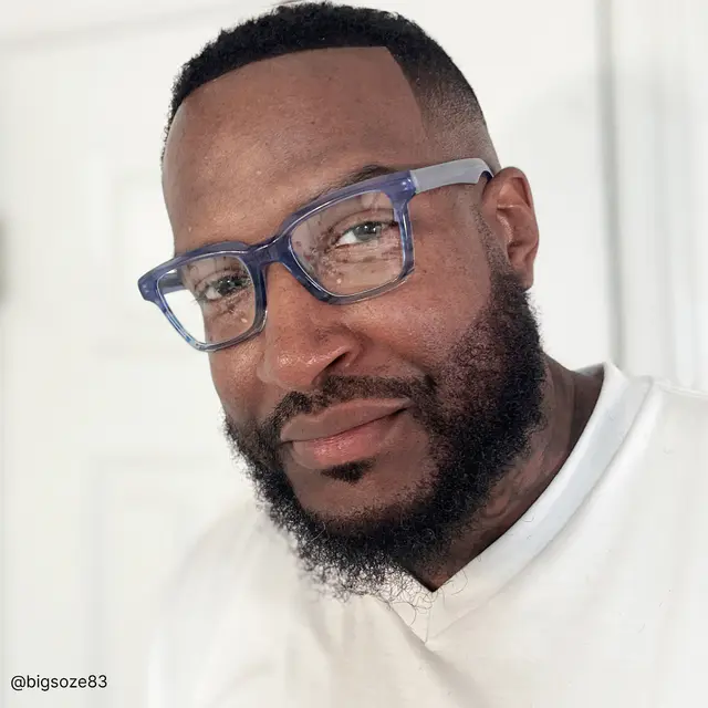Square Blue Eyeglasses