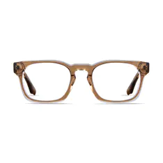 Square Transparent Brown Eyeglasses