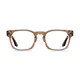 Square Transparent Brown Eyeglasses