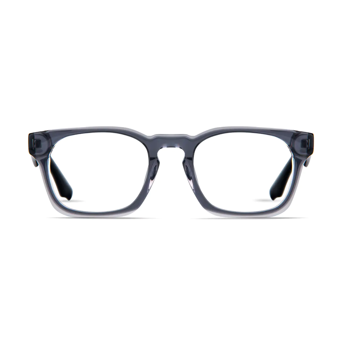 Rectangle Transparent Gray Eyeglasses