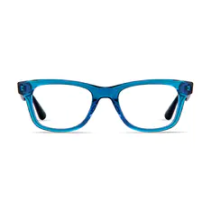 Rectangle Blue Eyeglasses