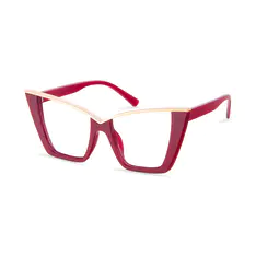 Cat-eye Red/Gold Eyeglasses