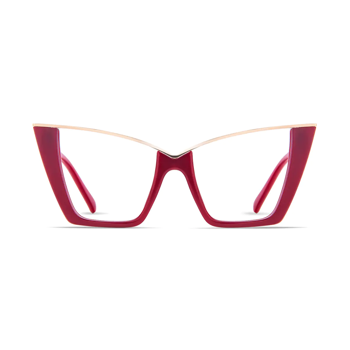 Cat-eye Red/Gold Eyeglasses