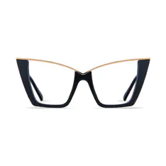 Cat-eye Black/Gold Eyeglasses