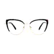 Cat-eye Black/Gold Eyeglasses