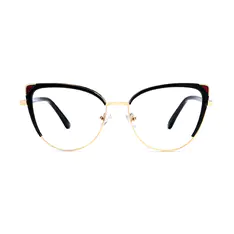 Cat-eye Black/Gold Eyeglasses