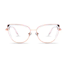 Cat-eye Clear/Rose Gold Eyeglasses