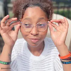 Cat-eye Transparent Amber/Gold Eyeglasses