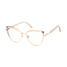 Cat-eye Transparent Amber/Gold Eyeglasses