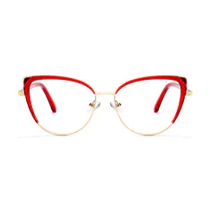 Cat-eye Red/Gold Eyeglasses