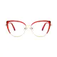 Cat-eye Red/Gold Eyeglasses