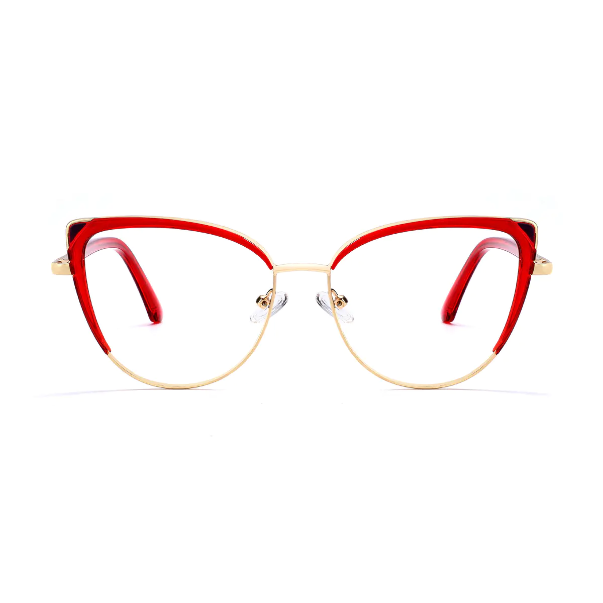 Cat-eye Red/Gold Eyeglasses