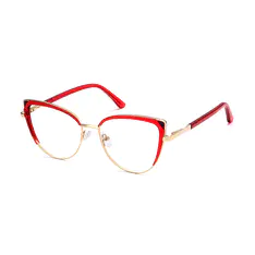 Cat-eye Red/Gold Eyeglasses