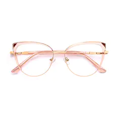 Cat-eye Pale Pink/Gold Eyeglasses