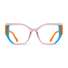 Geometric Pink/Blue Eyeglasses