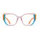 Geometric Pink/Blue Eyeglasses