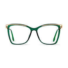 Square Green Eyeglasses
