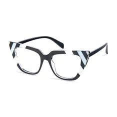 Cat-eye Black/White Eyeglasses