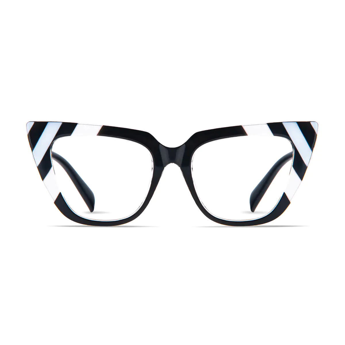 Cat-eye Black/White Eyeglasses