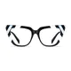 Cat-eye Black/White Eyeglasses