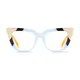 Cat-eye Blue/Yellow Eyeglasses