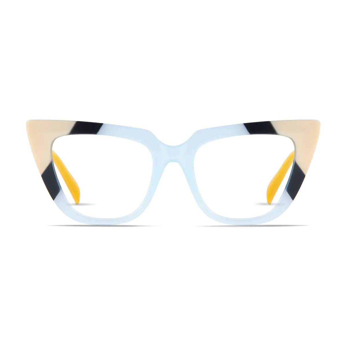 Cat-eye Blue/Yellow Eyeglasses