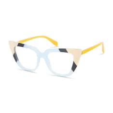 Cat-eye Blue/Yellow Eyeglasses