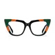 Cat-eye Black/Green Eyeglasses