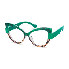 Cat-eye Green/Tortoiseshell Eyeglasses