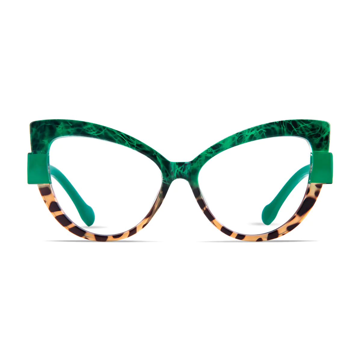 Cat-eye Green/Tortoiseshell Eyeglasses