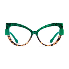 Cat-eye Green/Tortoiseshell Eyeglasses