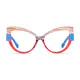 Cat-eye Striped Eyeglasses