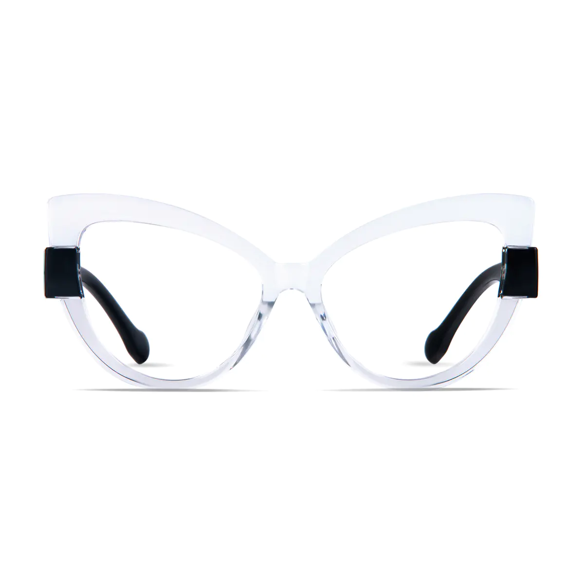 Cat-eye White Eyeglasses