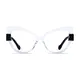 Cat-eye White Eyeglasses