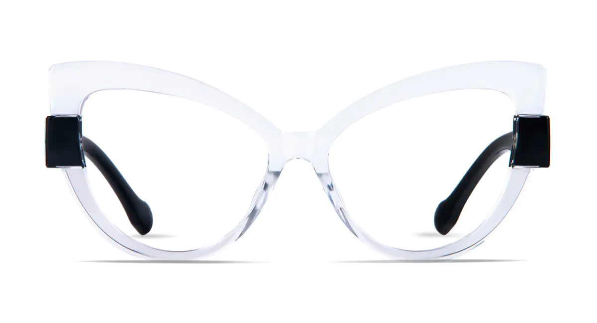 Cat-eye White Eyeglasses
