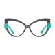 Cat-eye Dark Gray Eyeglasses