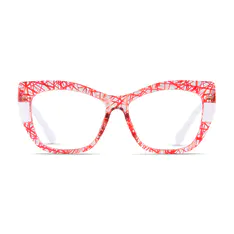 Cat-eye Red/White Eyeglasses