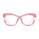 Cat-eye Red/White Eyeglasses