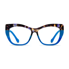 Cat-eye Tortoiseshell/Blue Eyeglasses