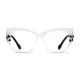 Cat-eye White/Black Eyeglasses