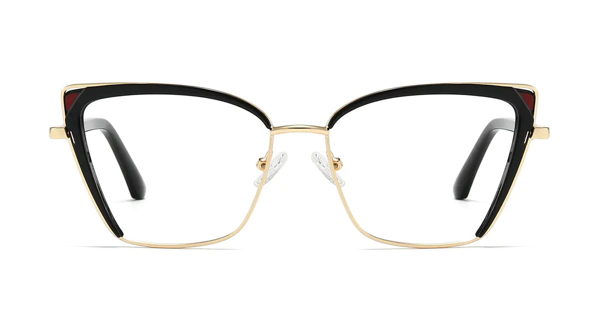 Cat-eye Black/Gold Eyeglasses