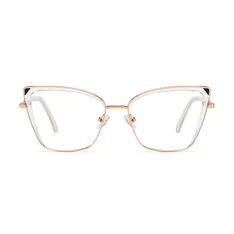 Cat-eye Rose Gold/Clear Eyeglasses
