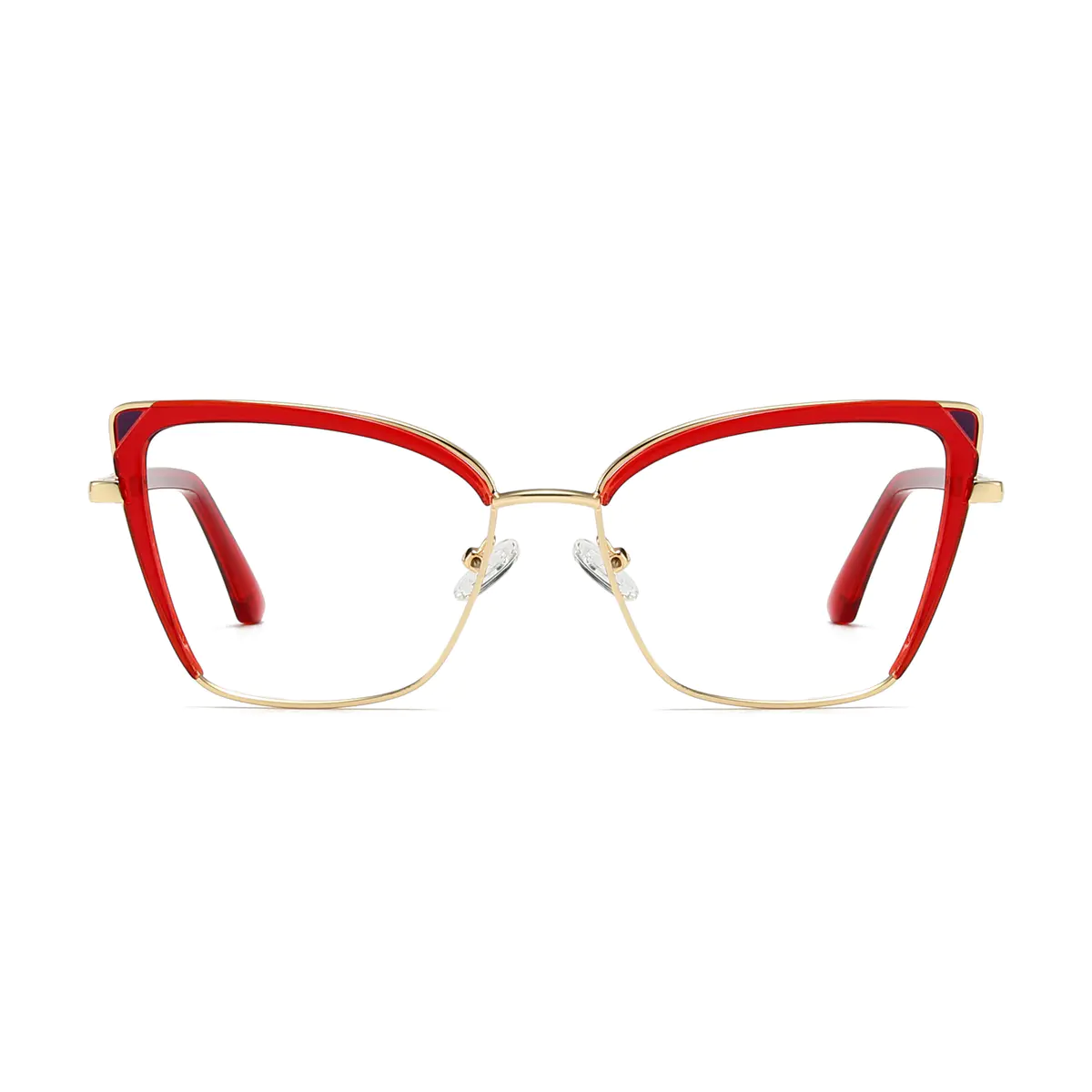 Cat-eye Red/Gold Eyeglasses