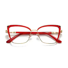 Cat-eye Red/Gold Eyeglasses