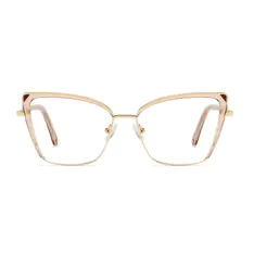 Cat-eye Transparent Amber Eyeglasses