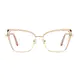 Square Transparent Amber Eyeglasses